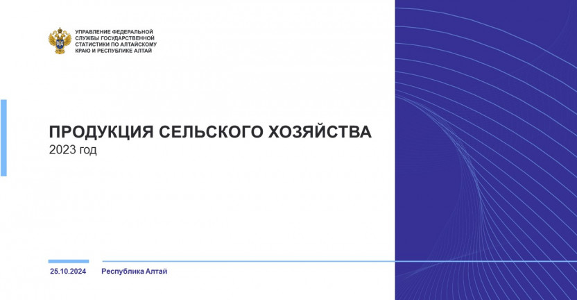 Продукция сельского хозяйства в Республике Алтай. 2023 год